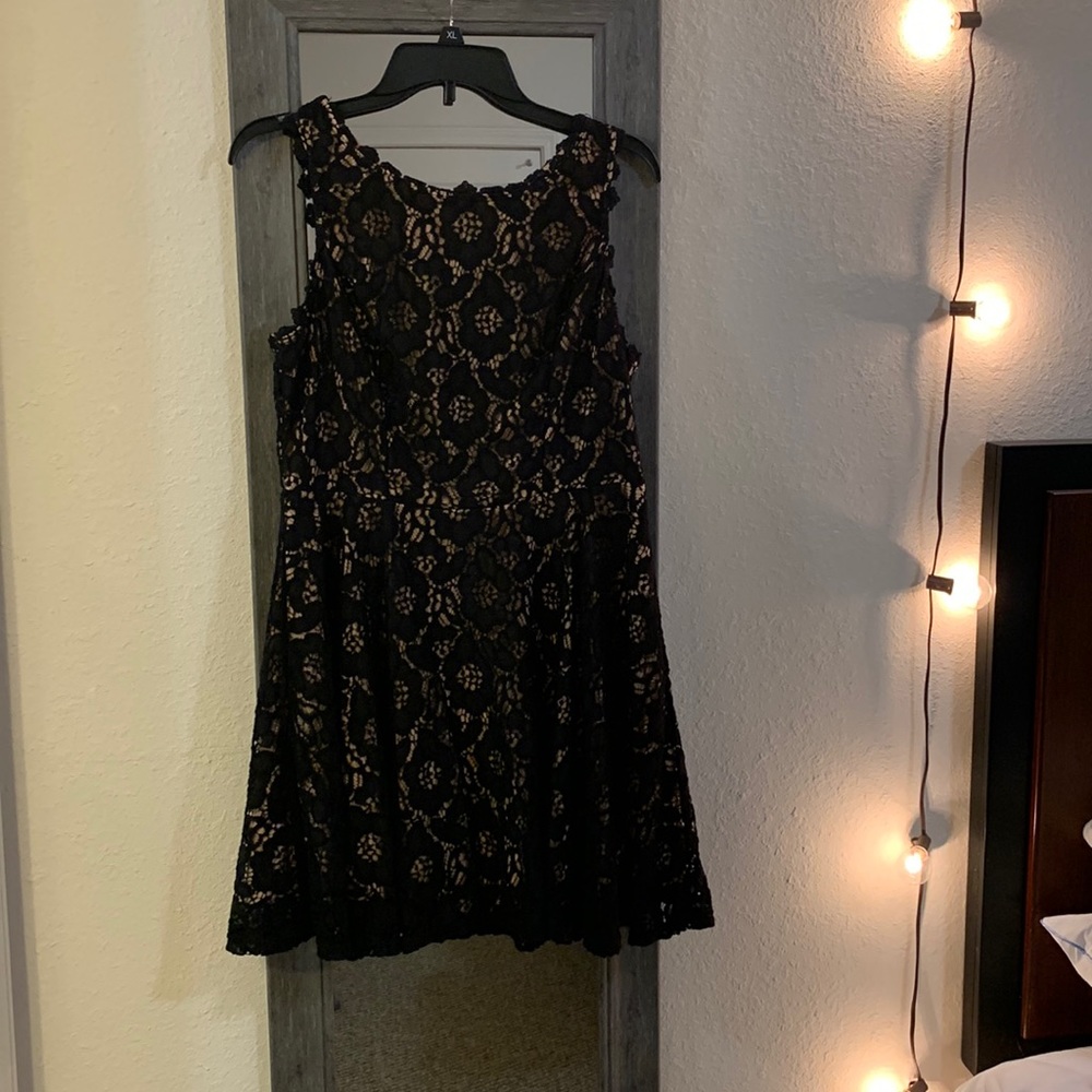 Jodi Kristopher | size 15 | black lace | crème underpanel